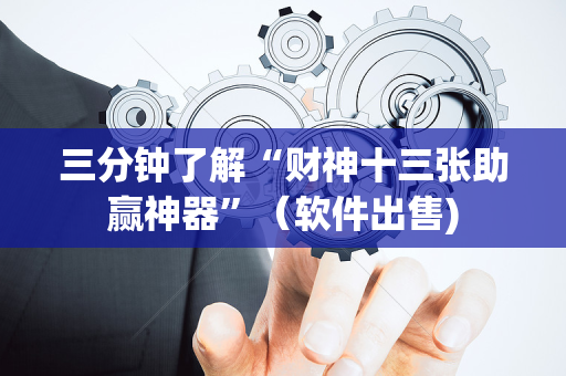 三分钟了解“财神十三张助赢神器”（软件出售)