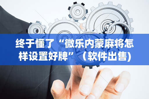 终于懂了“微乐内蒙麻将怎样设置好牌”（软件出售)