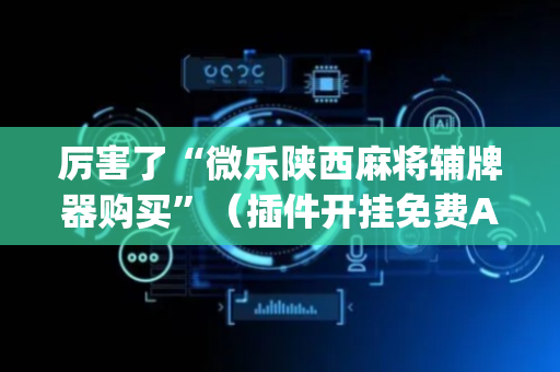厉害了“微乐陕西麻将辅牌器购买”（插件开挂免费AI)