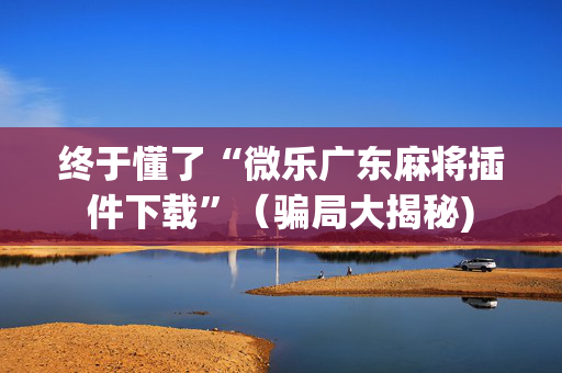终于懂了“微乐广东麻将插件下载”（骗局大揭秘)