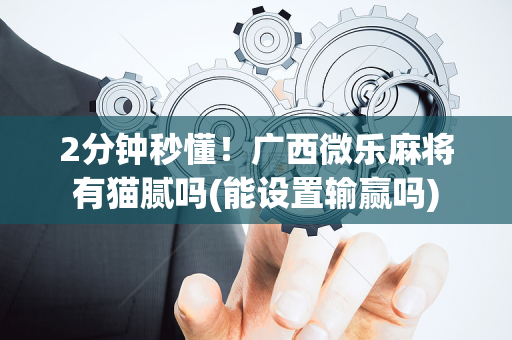 2分钟秒懂！广西微乐麻将有猫腻吗(能设置输赢吗)