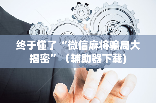 终于懂了“微信麻将骗局大揭密”（辅助器下载)