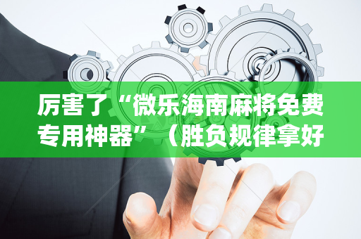 厉害了“微乐海南麻将免费专用神器”（胜负规律拿好牌)