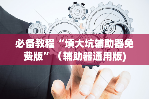 必备教程“填大坑辅助器免费版”（辅助器通用版)
