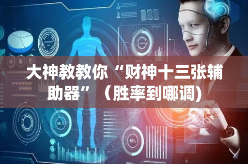 大神教教你“财神十三张辅助器”（胜率到哪调)