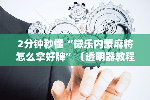 2分钟秒懂“微乐内蒙麻将怎么拿好牌”（透明器教程)