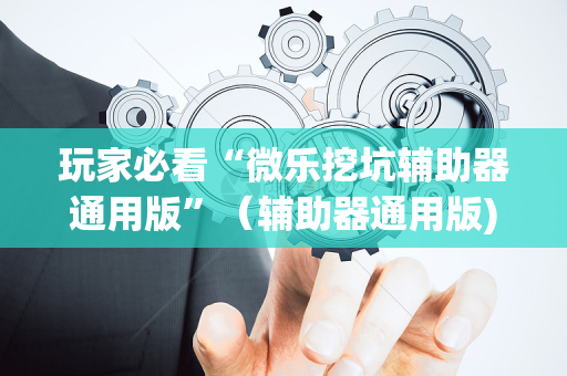 玩家必看“微乐挖坑辅助器通用版”（辅助器通用版)