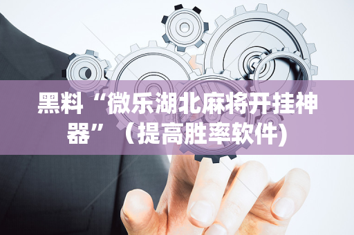 黑料“微乐湖北麻将开挂神器”（提高胜率软件)