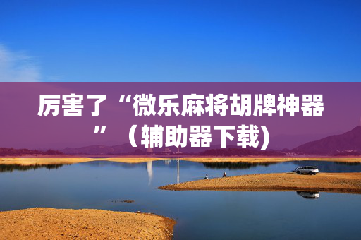 厉害了“微乐麻将胡牌神器”（辅助器下载)