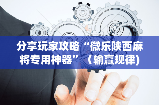 分享玩家攻略“微乐陕西麻将专用神器”（输赢规律)