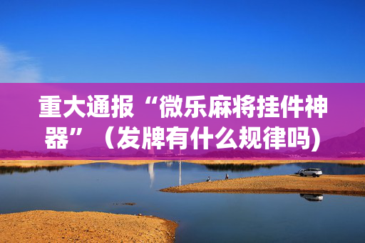 重大通报“微乐麻将挂件神器”（发牌有什么规律吗)