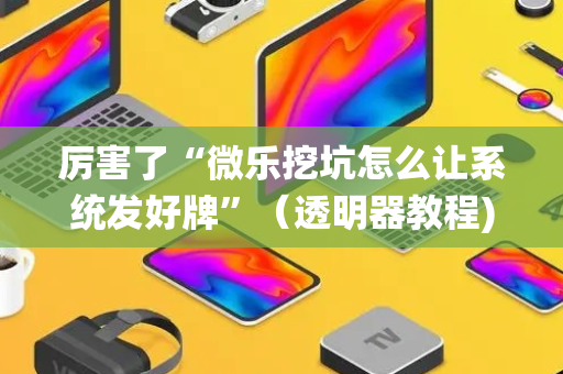 厉害了“微乐挖坑怎么让系统发好牌”（透明器教程)