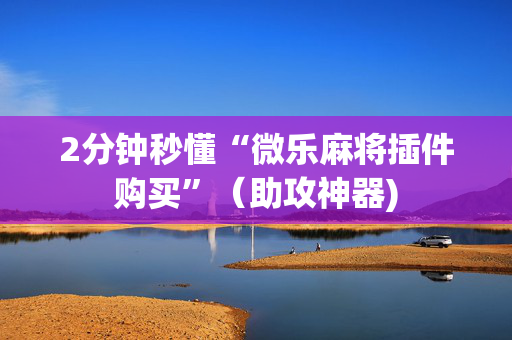 2分钟秒懂“微乐麻将插件购买”（助攻神器)