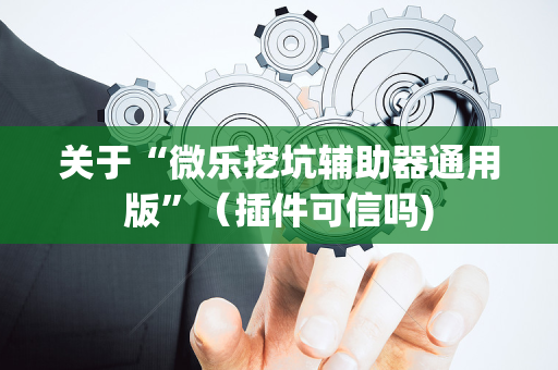 关于“微乐挖坑辅助器通用版”（插件可信吗)