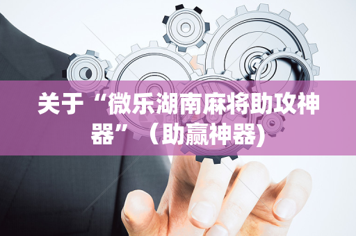 关于“微乐湖南麻将助攻神器”（助赢神器)