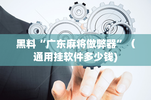 黑料“广东麻将做弊器”（通用挂软件多少钱)