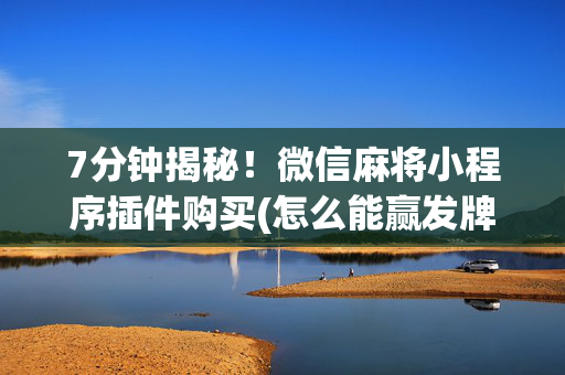 7分钟揭秘！微信麻将小程序插件购买(怎么能赢发牌规律)