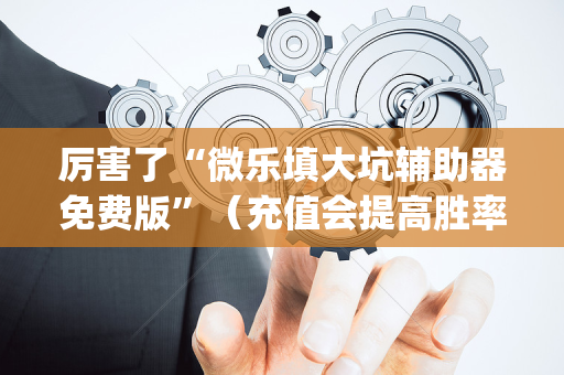 厉害了“微乐填大坑辅助器免费版”（充值会提高胜率么)