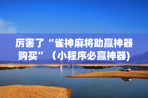 厉害了“雀神麻将助赢神器购买”（小程序必赢神器)