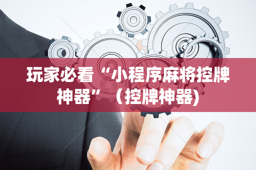 玩家必看“小程序麻将控牌神器”（控牌神器)