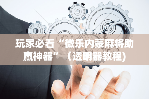 玩家必看“微乐内蒙麻将助赢神器”（透明器教程)