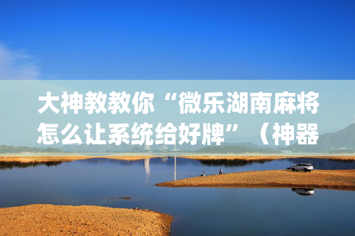 大神教教你“微乐湖南麻将怎么让系统给好牌”（神器通用版)