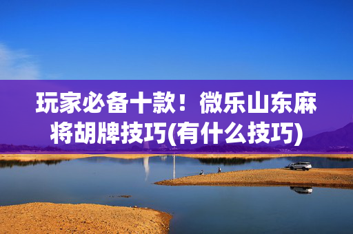 玩家必备十款！微乐山东麻将胡牌技巧(有什么技巧)