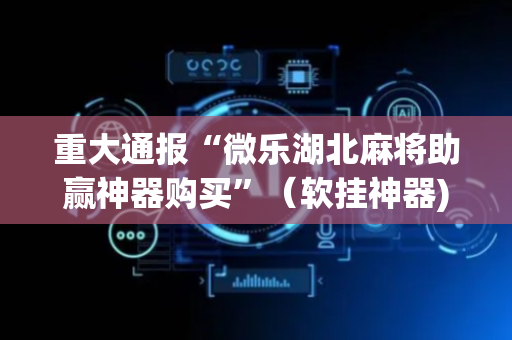 重大通报“微乐湖北麻将助赢神器购买”（软挂神器)