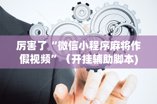 厉害了“微信小程序麻将作假视频”（开挂辅助脚本)