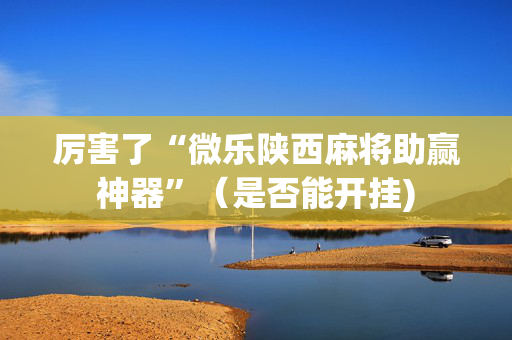 厉害了“微乐陕西麻将助赢神器”（是否能开挂)
