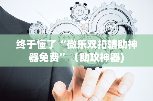 终于懂了“微乐双扣辅助神器免费”（助攻神器)