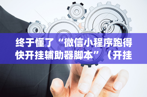 终于懂了“微信小程序跑得快开挂辅助器脚本”（开挂辅助器插件)