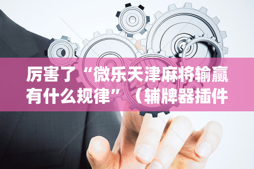 厉害了“微乐天津麻将输赢有什么规律”（辅牌器插件购买)