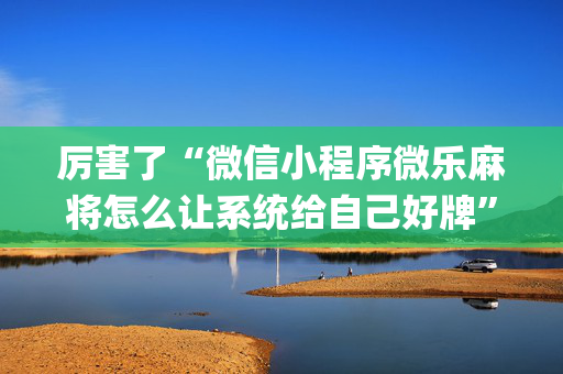 厉害了“微信小程序微乐麻将怎么让系统给自己好牌”（输赢有什么规律)