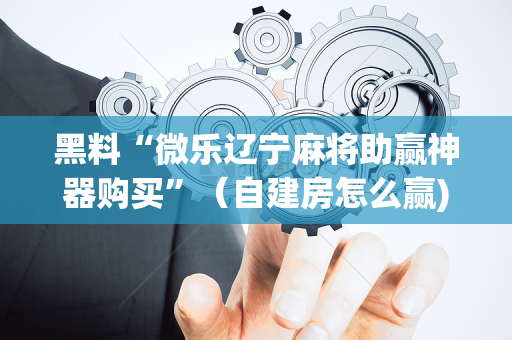 黑料“微乐辽宁麻将助赢神器购买”（自建房怎么赢)