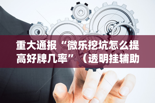 重大通报“微乐挖坑怎么提高好牌几率”（透明挂辅助器)
