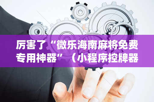 厉害了“微乐海南麻将免费专用神器”（小程序控牌器)