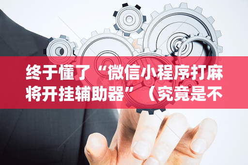 终于懂了“微信小程序打麻将开挂辅助器”（究竟是不是有挂)