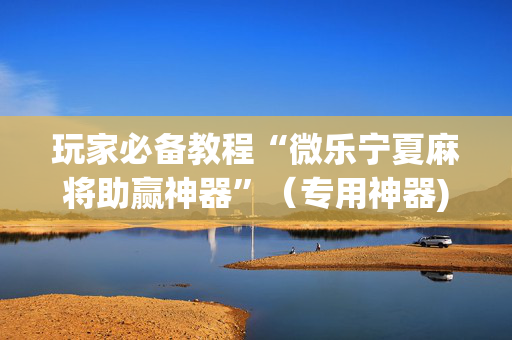 玩家必备教程“微乐宁夏麻将助赢神器”（专用神器)