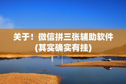 关于！微信拼三张辅助软件(其实确实有挂)