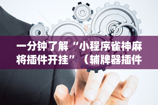 一分钟了解“小程序雀神麻将插件开挂”（辅牌器插件购买)