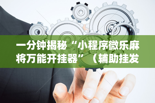 一分钟揭秘“小程序微乐麻将万能开挂器”（辅助挂发牌规律)