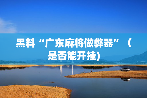 黑料“广东麻将做弊器”（是否能开挂)