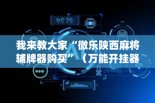 我来教大家“微乐陕西麻将辅牌器购买”（万能开挂器)