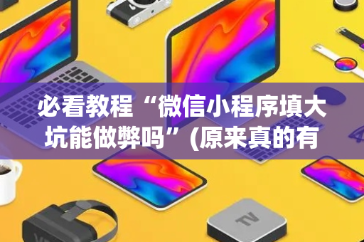 必看教程“微信小程序填大坑能做弊吗”(原来真的有挂)-抖音