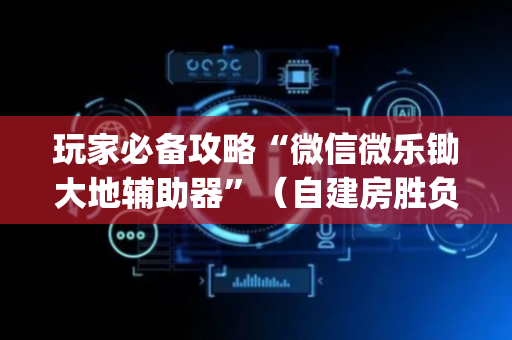 玩家必备攻略“微信微乐锄大地辅助器”（自建房胜负规律)