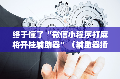 终于懂了“微信小程序打麻将开挂辅助器”（辅助器插件)