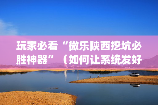 玩家必看“微乐陕西挖坑必胜神器”（如何让系统发好牌)