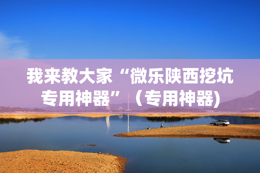 我来教大家“微乐陕西挖坑专用神器”（专用神器)