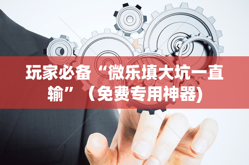 玩家必备“微乐填大坑一直输”（免费专用神器)
